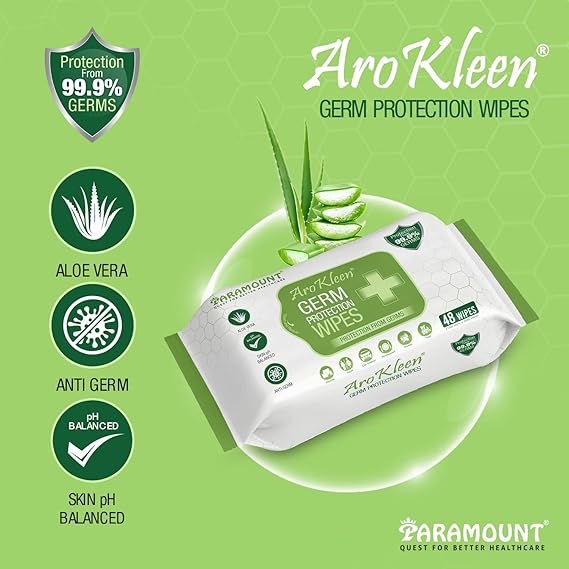 AROKLEEN 99.99% Germ Protection Wipes - Image 2
